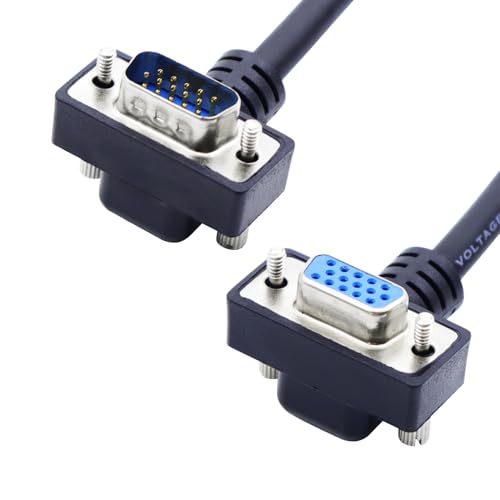 LANMINGLEL 90 Grad VGA Kabel 15 PIN VGA Monitor Kabel VGA zu VGA Kabel 1080P VGA Verlängerungskabel für Monitor Projektor Computer (Stecker auf Buchse) von LANMINGLEL