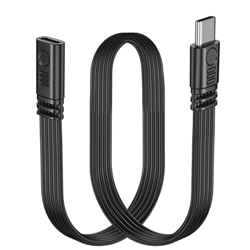 LANMINGLEL Kurzes USB Typ C 2.0 Flachkabel, PD 65W USB C 2.0 Schnellladekabel, Kurzes USB Typ C Flach Soft Datenkabel, Daten und Schnelllade Synchronisierungskabel (Direkt Stecker zu Buchsen) von LANMINGLEL