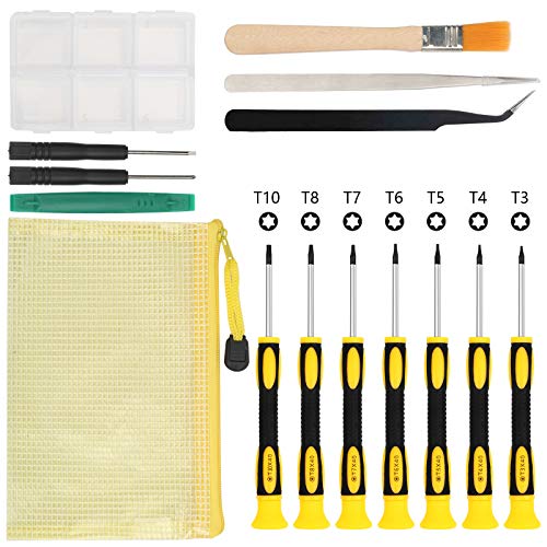LANMOK 15tlg Torx Schraubendrehersatz Set, Professional Schraubenzieher T3 T4 T5 T6 T7 T8 T10 mit Kreuz Schlitz Feinmechanik Schraubmeißel Mikro Schraubendreher für Uhren Computer Reparieren LANMOK 15tlg Torx Schraubendrehersatz Set, Professional Schraubenzieher T3 T4 T5 T6 T7 T8 T10 mit Kreuz Schlitz Feinmechanik Schraubmeißel Mikro Schraubendreher für Uhren Computer Reparieren von LANMOK
