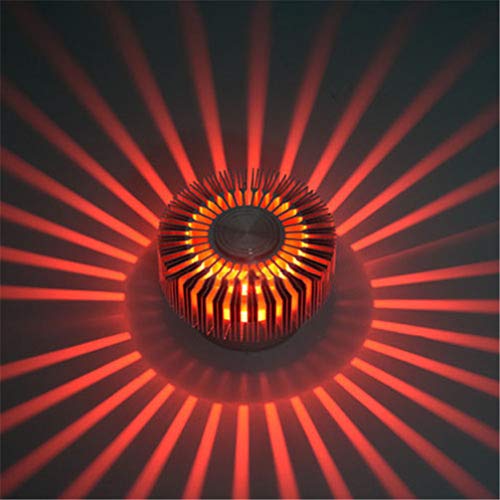 3W LED Wandleuchte Flutlicht Effektlampe Deckenspots Kreative Design Effekt Licht Moderne Innen Wandlampe für Flur Schlafzimmer Balkon Wohnzimmer Babyzimmer,Red von LANMOU