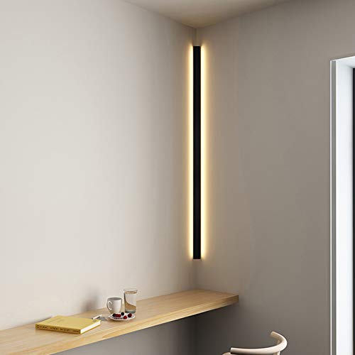 LANMOU LED Lange Wandleuchte Nordisch Minimalistische Eck Wandlampe Schwarz Innen Schlafzimmer Wandbeleuchtung Modern 3000K Aluminium Wohnzimmer Leuchte Eingang Wanddekoration/Beleuchtung,60cm/16w LANMOU LED Lange Wandleuchte Nordisch Minimalistische Eck Wandlampe Schwarz Innen Schlafzimmer Wandbeleuchtung Modern 3000K Aluminium Wohnzimmer Leuchte Eingang Wanddekoration/Beleuchtung,60cm/16w von LANMOU