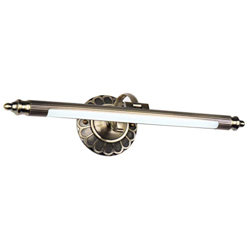 LANMOU LED Spiegellampe Bad, Retro Spiegelleuchte Badezimmer Wandleuchte Einstellbar Metall Schminklicht Antik Vintage Spiegelschrank Schminktisch Spiegellicht Warmweiß Licht 70cm von LANMOU