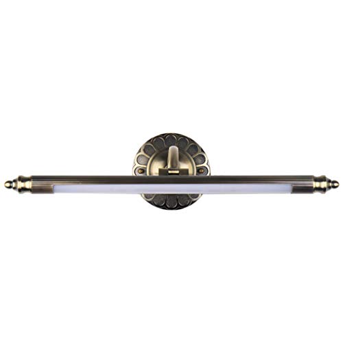 LANMOU LED Spiegellampe für Bad, Retro Badezimmer Spiegelleuchte Einstellbar Antik Metall Schminklicht Vintage Spiegelschrank Schminktisch Spiegellicht Wandleuchte Kaltweiß Licht 50cm von LANMOU