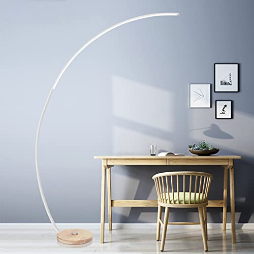 LANMOU LED Stehlampe Moderne Minimalist RGB Dimmbare Stehleuchte für Wohnzimmer Schlafzimmer Bogenlampe Farbtemperaturen Und Helligkeit Einstellbar Bunt Atmosphäre Standleuchte,Weiß von LANMOU