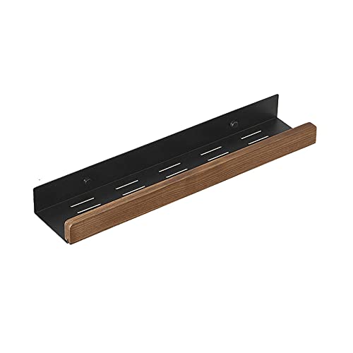 LANMOU Retro Holz Duschablage Ohne Bohren, Badezimmer Regal Ablagen Wandmontage Multifunktion Aufbewahrungsregal für Badezimmer Duschorganisator Küchenregale (40cm) von LANMOU