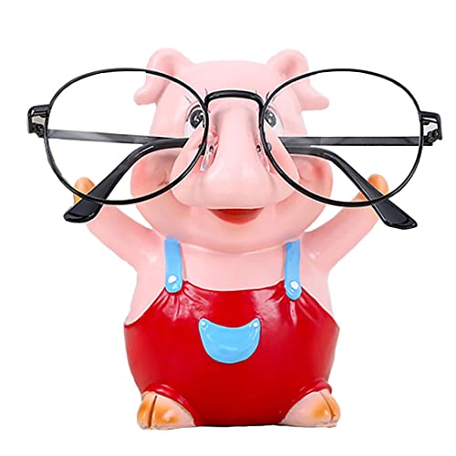 LANMOU Schweinchen Brillenhalter Tier Brillenhalter Ständer Tierform Sonnenbrillenhalter Ständer Niedliche Rosa Schwein Brillenhalter Brillenhalter Für für Kinder Schreibtisch Heimbüro Deko von LANMOU