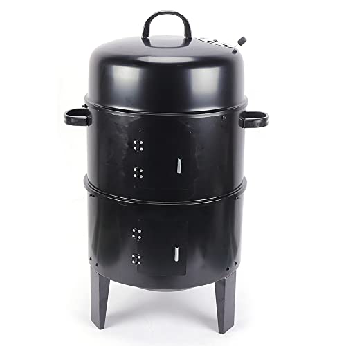LANNADD 3in1 Grillen Räucherofen, Holzkohlegrill Räuchergrill Grilltonne Smoker Grill Großo Grill Ofen Mit Thermometer,Multifunktionaler Geräucherter Grill für Partys Festliche Veranstaltungen LANNADD 3in1 Grillen Räucherofen, Holzkohlegrill Räuchergrill Grilltonne Smoker Grill Großo Grill Ofen Mit Thermometer,Multifunktionaler Geräucherter Grill für Partys Festliche Veranstaltungen von LANNADD