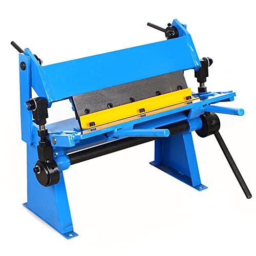LANNADD Blechbiegemaschine, Kantbank Blechbiegemaschine Stahl Biegegerät Walze Handkantbank Kantbank, Blechbieger 305mm Manuell Eisenblechbiegemaschine 0-135° Abkantbank Schwenkbiegemaschine - Blau von LANNADD