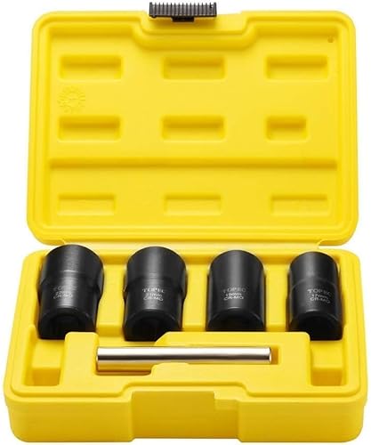Dreh-Steckschlüssel-Set, Radmuttern-Entferner, Extraktor-Werkzeug, 5-teiliges metrisches Bolzen- und Radmutter-Extraktor-Steckschlüssel-Werkzeug von LANNIU