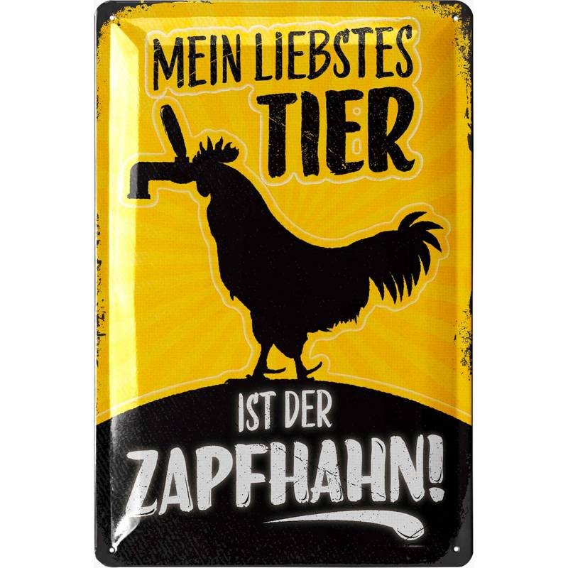 Blechschild Liebstes Tier ist der Zapfhahn - 20x30cm Blechschild Liebstes Tier ist der Zapfhahn - 20x30cm von LANOLU