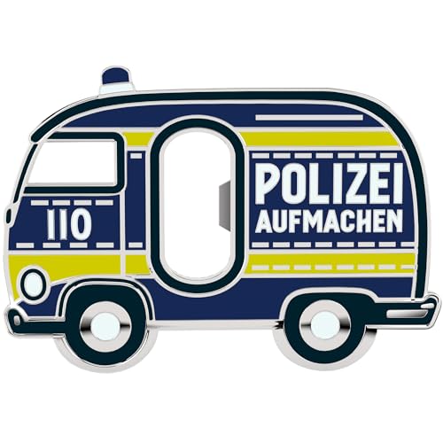 LANOLU Lustiger Flaschenöffner POLIZEI AUFMACHEN, Geschenke für Polizisten und Polizei-Fans, Polizei Geschenke, Witziger Bieröffner von LANOLU