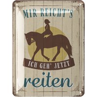 Lanolu Retro Blechschild, Pferde Schild, Geschenke Für Pferdeliebhaber Und Reiter, Boxenschilder Mit Spruch, Deko, Metallschild 15x20 von LANOLU