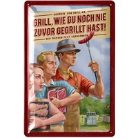 Lanolu Retro Blechschilder Grillen, Bbq Grill Deko, Grillplatz Schild Garten, Vintage Metallschilder Mit Sprüchen 20x30 cm Lanolu Retro Blechschilder Grillen, Bbq Grill Deko, Grillplatz Schild Garten, Vintage Metallschilder Mit Sprüchen 20x30 cm von LANOLU