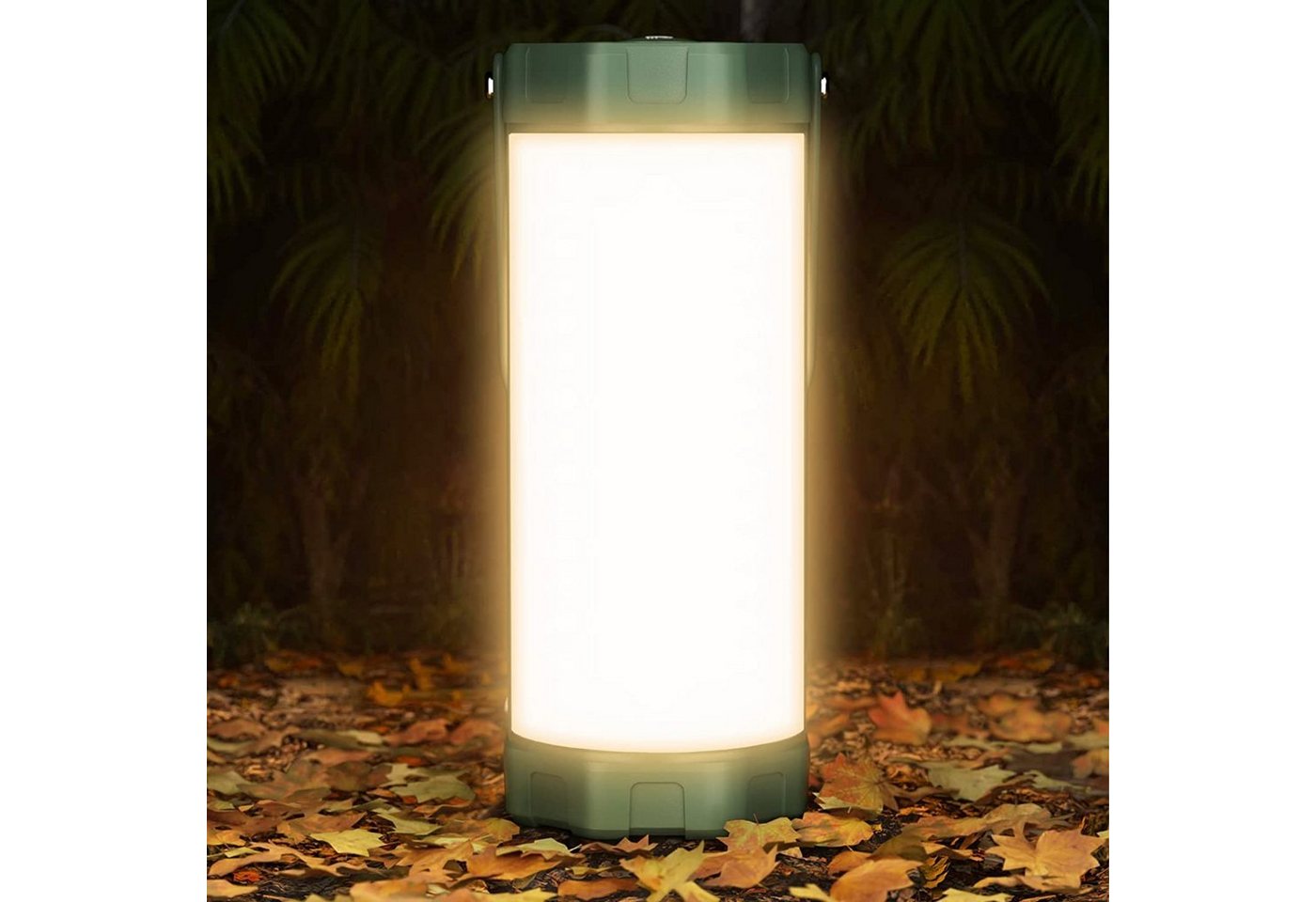 LANOR Gartenstrahler Camping-Laterne, LED-Gartenlampe, 5000 mAh, mit 1200 lm, 3 Camping-Lichtmodi plus SOS, IP68 wasserdicht von LANOR