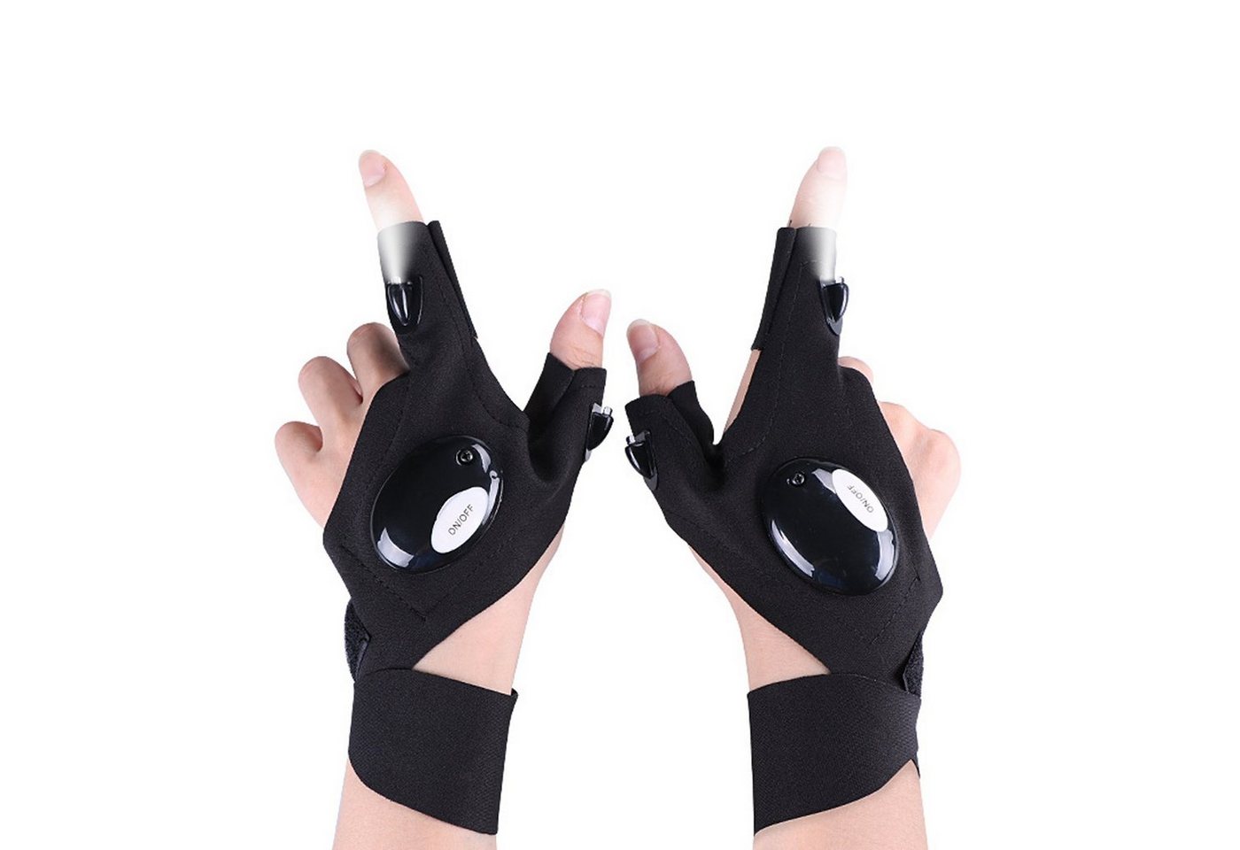 LANOR Taschenlampe LED-Taschenlampe Handschuhe, mit Led Licht Gadgets für Männer Angelzubehör von LANOR