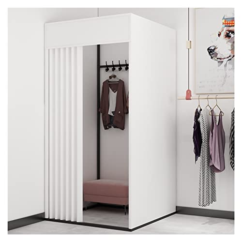 Umkleidekabine Freistehend Bekleidungsgeschäft Umkleidekabine mit Beschattungsvorhang, Bodenstehende Tragbarer Sichtschutz, Einfach Umkleidekabine Freistehend für Boutiquen Büro, 5 Farben(White,100x10 Umkleidekabine Freistehend Bekleidungsgeschäft Umkleidekabine mit Beschattungsvorhang, Bodenstehende Tragbarer Sichtschutz, Einfach Umkleidekabine Freistehend für Boutiquen Büro, 5 Farben(White,100x10 von LANRUEU