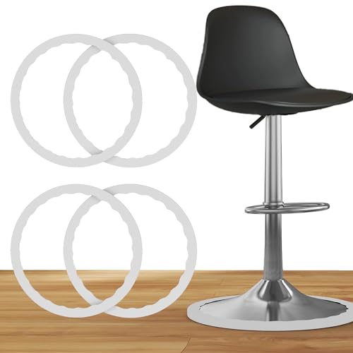 Barhocker-Bein-Bodenschoner, rutschfeste Silikon-Pads zum Schutz von Hartholzböden vor Kratzern und Lärm, passend für 36,8 cm bis 41,9 cm Stuhlbasis, Grau (4 Stück) von LANSKLBD