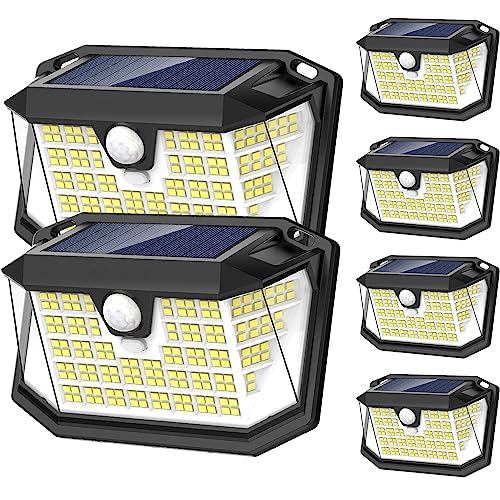 LANSOW Solarlampen für Außen mit Bewegungsmelder, 【188LED/Kaltweiß/6 Stück】 Solarleuchten für Außen, 270° Solarleuchten für Außen, IP65 Wasserdichte Solar Strahler mit Bewegungsmelder für Garten Wand LANSOW Solarlampen für Außen mit Bewegungsmelder, 【188LED/Kaltweiß/6 Stück】 Solarleuchten für Außen, 270° Solarleuchten für Außen, IP65 Wasserdichte Solar Strahler mit Bewegungsmelder für Garten Wand von LANSOW