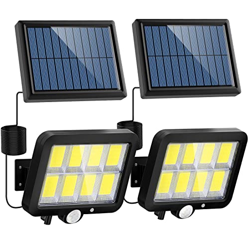 48 LED Solarleuchte Solarlampe mit Bewegungsmelder Außen Fluter Wandstrahler 
