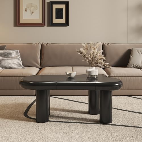 LANTRO JS Beistelltisch mit Verstecktem Stauraum, Coffee Table mit 16 Farbiger LED Beleuchtung, Wohnzimmertisch mit eleganter Cloud Form, 98x65.5x40cm, Schwarz LANTRO JS Beistelltisch mit Verstecktem Stauraum, Coffee Table mit 16 Farbiger LED Beleuchtung, Wohnzimmertisch mit eleganter Cloud Form, 98x65.5x40cm, Schwarz von LANTRO JS