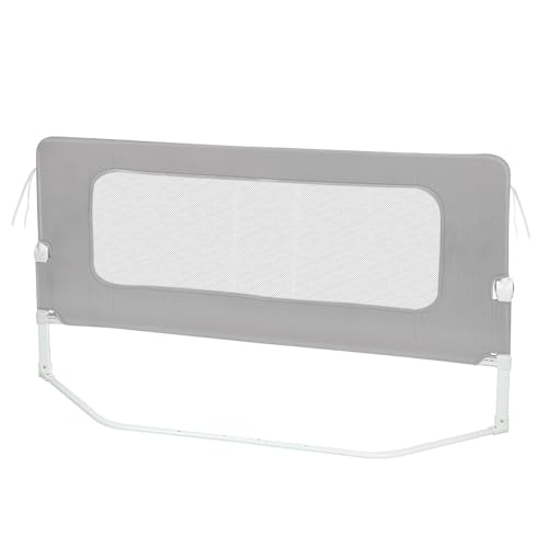 Bettgitter für Kinder, Rausfallschutz, Sicherheitsstange mit Doppelverriegelung, atmungsaktives Netz, Bettstange für Einzel- und Doppelbetten, 150 x 73-86 cm, Grau Bettgitter für Kinder, Rausfallschutz, Sicherheitsstange mit Doppelverriegelung, atmungsaktives Netz, Bettstange für Einzel- und Doppelbetten, 150 x 73-86 cm, Grau von LANTUS