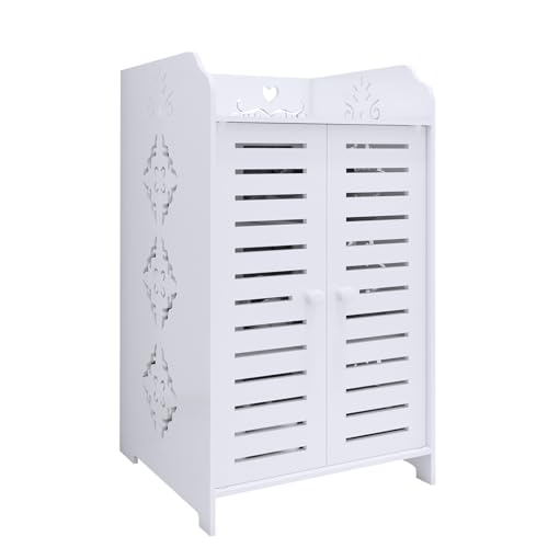 Kleiner Aufbewahrungsschrank für Toilette, Toilettenpapierhalter, Säule, Badezimmerschrank, Schrank, verstellbar, 40 x 35 x 71 cm (drei Ebenen) von LANTUS