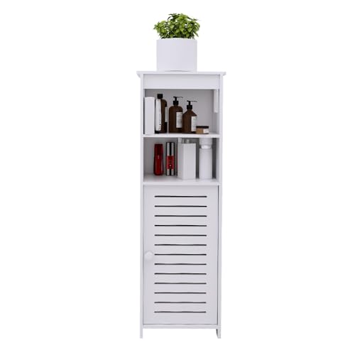 LANTUS Kleiner Aufbewahrungsschrank für Toilette, schmal, seitlich, 24 x 20 x 75 cm, Weiß von LANTUS