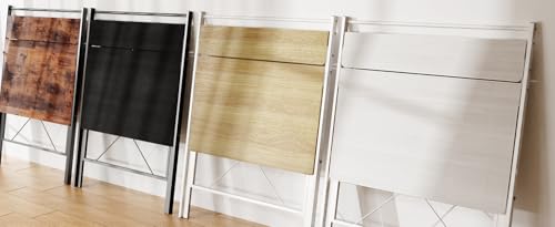 LANTUS Tisch, Arbeitsplatz, für Büro, Schlafzimmer, Industriestil, Metallrahmen, 80 x 50 x 107 cm, Schwarz von LANTUS