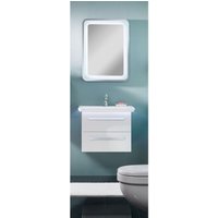 Lanzet - M9 Badmöbel Set 4-teilig, 70cm breit, Weiß, mit led u. Spiegelelement'-'90129145 von LANZET