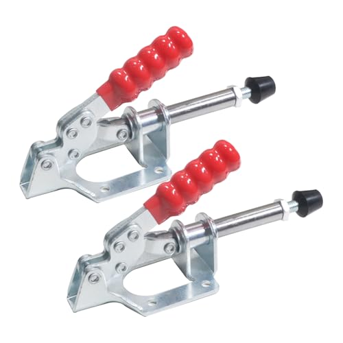 LANZLC Kniehebelspanner GH-302-FM, 2 Stück Schnellspanner Verstellbar-136KG Fassungsvermögen, Kniehebelklemme für Schweißen Maschinenbetrieb Zimmere von LANZLC