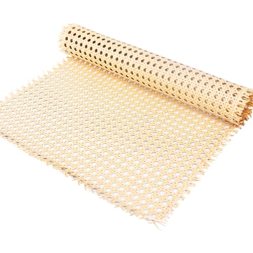LANZLC Wiener Geflecht, Rattan Gurtband 40 x 200cm Schimmelfest, PE Wabengeflecht Stuhlflechtrohr, Wasserdicht Handgemachtes Rattan Kunsthandwerk Möbeldekoration für Möbel, Stühle, Schränke von LANZLC