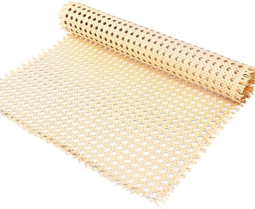 LANZLC Wiener Geflecht, Rattan Gurtband 45 x 100cm Schimmelfest, PE Wabengeflecht Stuhlflechtrohr, Wasserdicht Handgemachtes Rattan Kunsthandwerk Möbeldekoration für Möbel, Stühle, Schränke von LANZLC