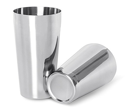 LANZON Boston Cocktail-Shaker: 2-teiliger Edelstahl Boston-Shaker Set, 500ml + 750ml Cocktailshaker Barset für alle Professionelle Barkeeper und Zuhause Cocktail Liebhaber von LANZON