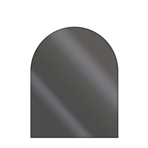 LANZZAS Bodenplatte Halbrund groß - 1000 x 1200 mm - Farbe: gussgrau | Funkenschutzplatte aus Metall von LANZZAS