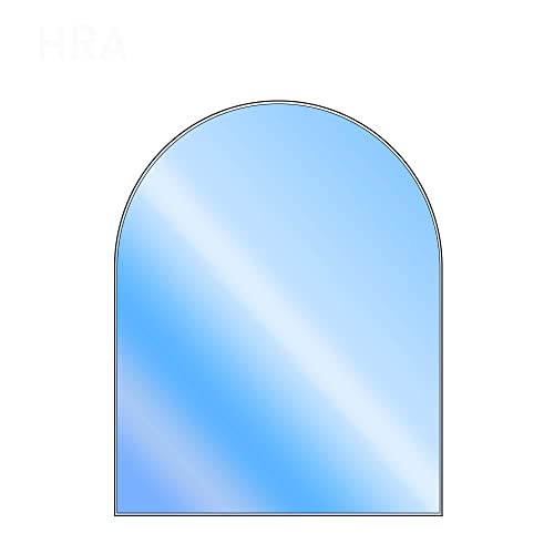 LANZZAS Bodenplatte Halbrund klein - 1000 x 1100 mm - Glasplatte | Funkenschutzplatte aus Glas von LANZZAS