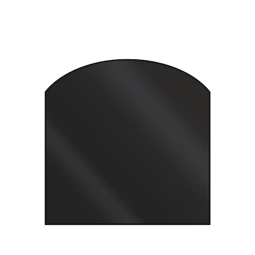 LANZZAS Bodenplatte Segmentbogen - 1000 x 1200 mm - Farbe: schwarz | Funkenschutzplatte aus Metall von LANZZAS