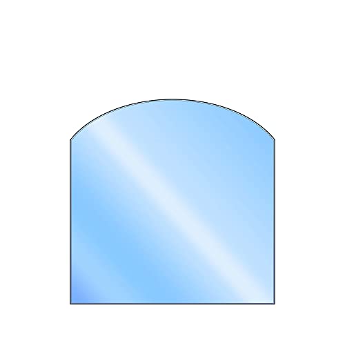LANZZAS Bodenplatte Segmentbogen - 1000 x 1200 mm - Glasplatte | Funkenschutzplatte aus Glas von LANZZAS