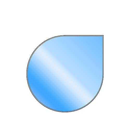 LANZZAS Bodenplatte Tropfen - 1100 x 1100 mm - Glasplatte | Funkenschutzplatte aus Glas von LANZZAS