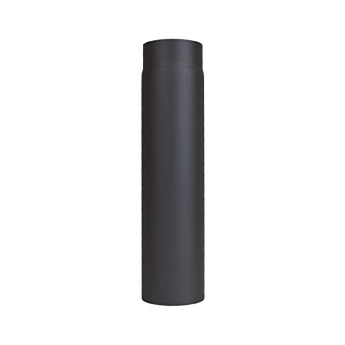 LANZZAS Ofenrohr 500 mm im Durchmesser, DN Ø 120 mm, Farbe: schwarz-metallic - weitere Rohre aus unserem Sortiment, finden Sie hier. von LANZZAS