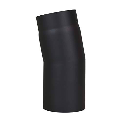 LANZZAS Ofenrohr Bogen 11° Grad, im Durchmesser, DN Ø 150 mm, Farbe: schwarz-metallic - weitere Rohre aus unserem Sortiment, finden Sie hier. von LANZZAS