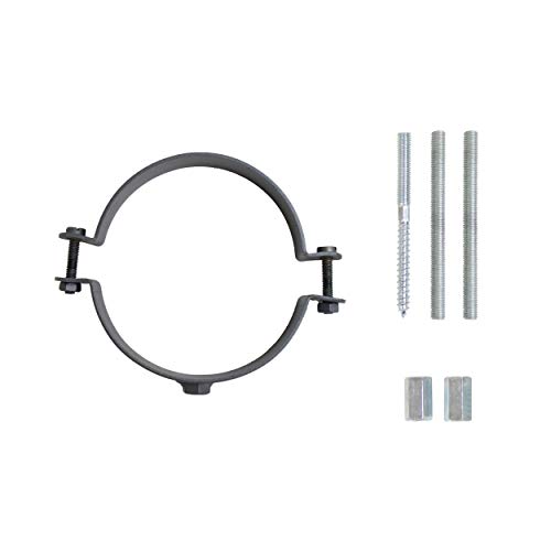 LANZZAS Ofenrohr Halter/Schellen-Set - für den Durchmesser Ø 150 mm - Farbe: gussgrau - Rauchrohr Halterung von LANZZAS