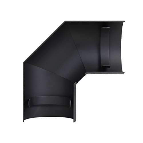 LANZZAS Ofenrohr Hitzeschild/Thermoschutz für Bogen 90° seitlich - im Durchmesser Ø 120 mm - Farbe: schwarz - Rauchrohr Hitzeschutz von LANZZAS