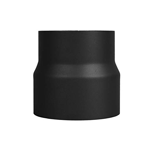 LANZZAS Ofenrohr Reduzierung von Ø 130 mm auf Ø 120 mm - Farbe: schwarz-metallic - Rauchrohrreduzierung von LANZZAS