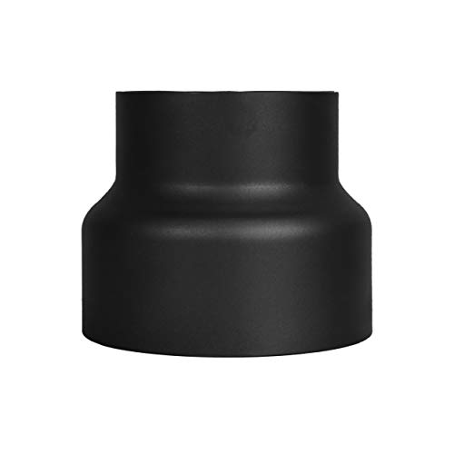 LANZZAS Ofenrohr Reduzierung von Ø 150 mm auf Ø 120 mm - Farbe: schwarz-metallic - Rauchrohrreduzierung von LANZZAS