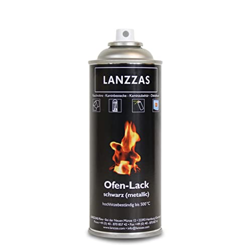 LANZZAS Ofenspray - Farbe: schwarz | hitzebeständiger Ofenlack von Senotherm - 400 ml Spraydose von LANZZAS