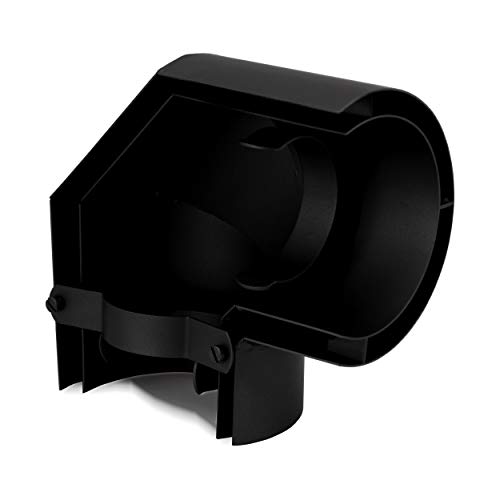 LANZZAS Pellet Ofenrohr Hitzeschutz - Bogen seitlich - Durchmesser, DN Ø 100 mm - Farbe: schwarz - Strahlungsschutz für Pelletöfen von LANZZAS