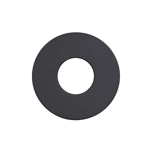 LANZZAS Pelletrohr Wand-Rosette mit 70 mm Rand - für den Durchmesser 100 mm - Farbe: schwarz. von LANZZAS