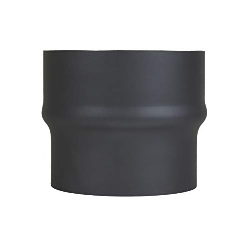 LANZZAS Rauchrohr Erweiterung von Ø 130 mm auf Ø 150 mm - Farbe: schwarz-metallic - Ofenrohrerweiterung von LANZZAS
