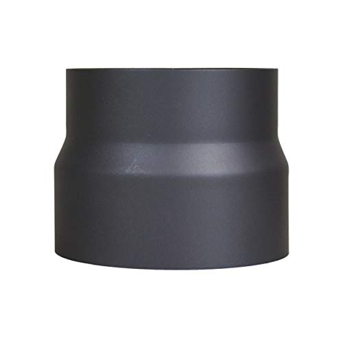 LANZZAS Rauchrohr Ofenrohr Reduzierung Ø 160 mm auf Ø 150 mm schwarz Kaminofen Rohr Ofenrohrreduzierung Reduktion von LANZZAS
