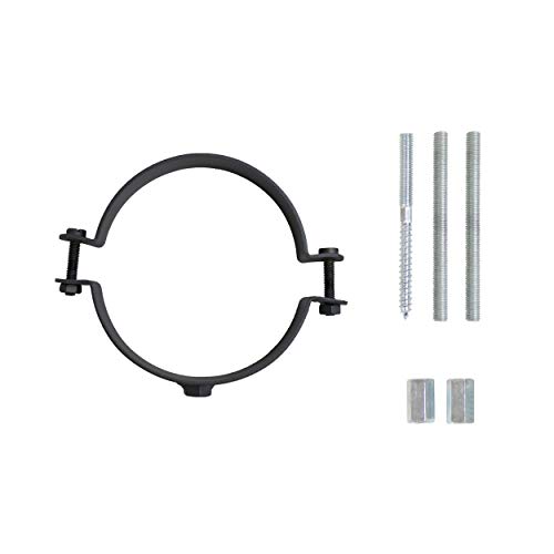 LANZZAS Ofenrohr Halter/Schellen-Set - für den Durchmesser Ø 150 mm - Farbe: schwarz - Rauchrohr Halterung von LANZZAS